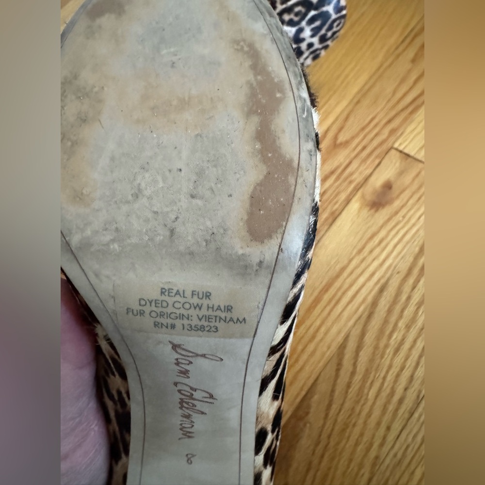 Sam Edelman- Women’s Leopard Print, Block heel shoes. Size 8 - Picture 4 of 7